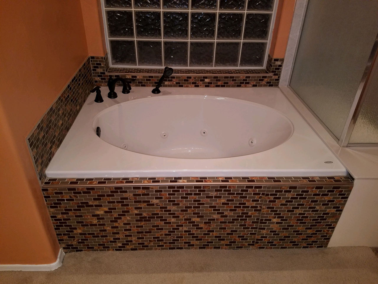 Finished Bath Installation with Tile Finish