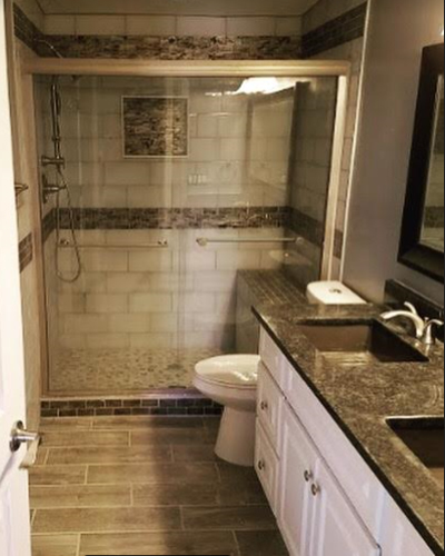 New Tile and Shower in Residential Bathroom